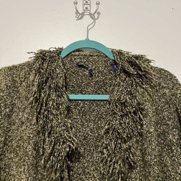 Wind River Womens Fringed Cardigan M/L Green Goblincore Swamp Witch Forest Fairy - Picture 3 of 12